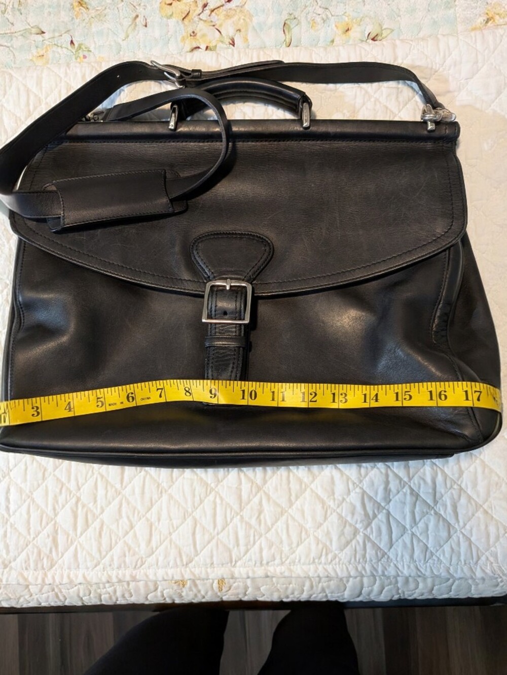 Classic Black Coach F0869-70098 Leather Unisex Briefcase Bag - Picture 14 of 16
